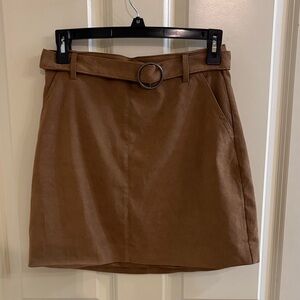 Hollister Tan Belted Mini Skirt